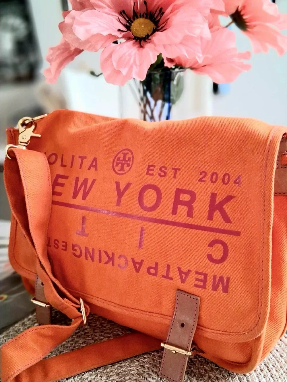 TORY BURCH VINTAGE NOLITA MESSENGER CROSSBODY BAG